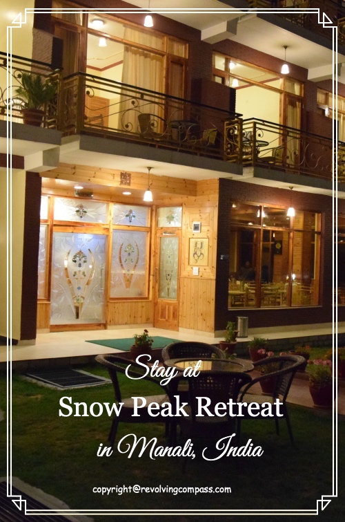 Hotel Snow Peak Retreat Manali is a great place to stay. It provides panormic view of snow clad mountain peaks. Do stay when visiting Manali, Himachal Pradesh, India