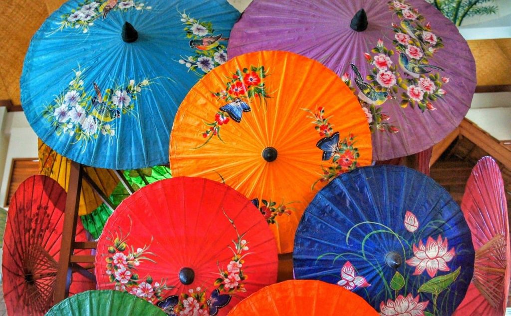 Umbrella making artist village in Chiang Mai 