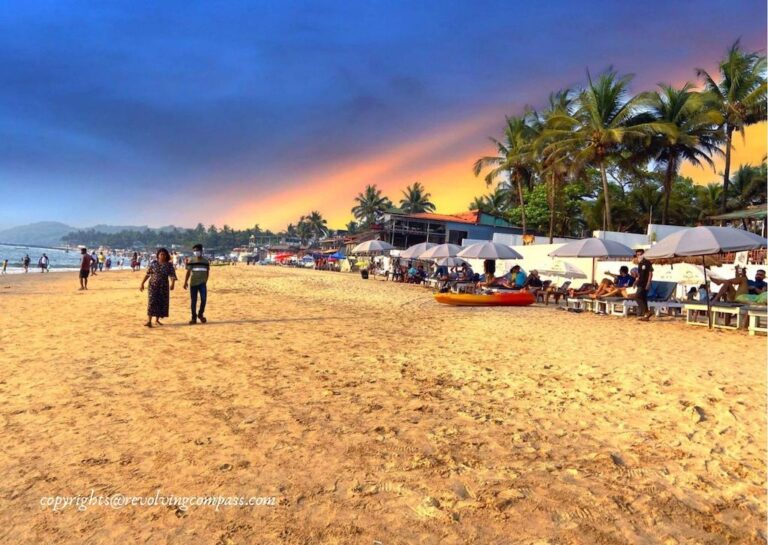 Different colors of sky at Anjuna Beach Goa