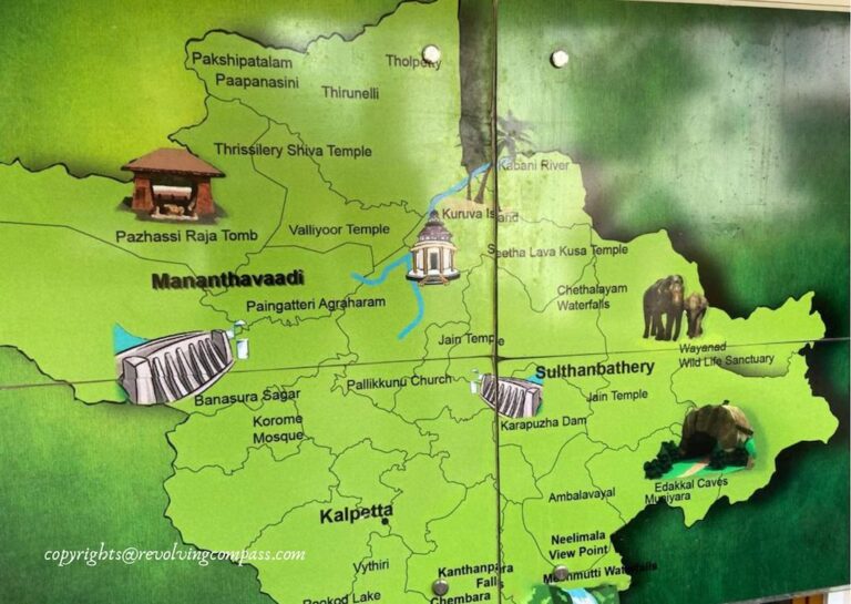 wayanad tourist places in map