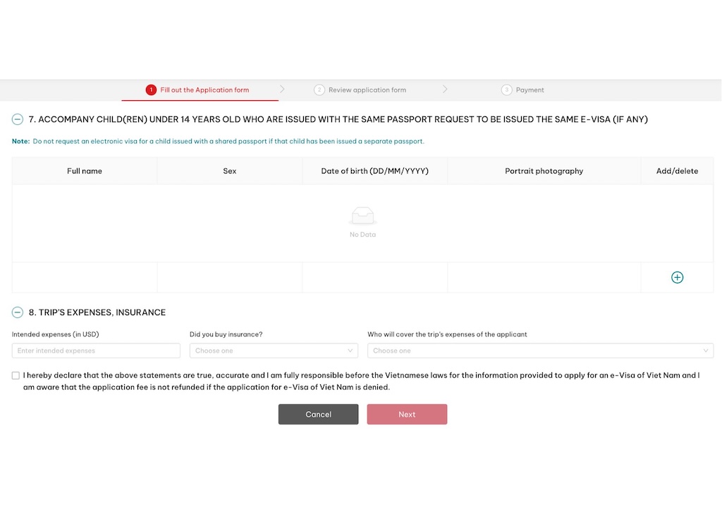 obtaining Vietnam e-Visa 2